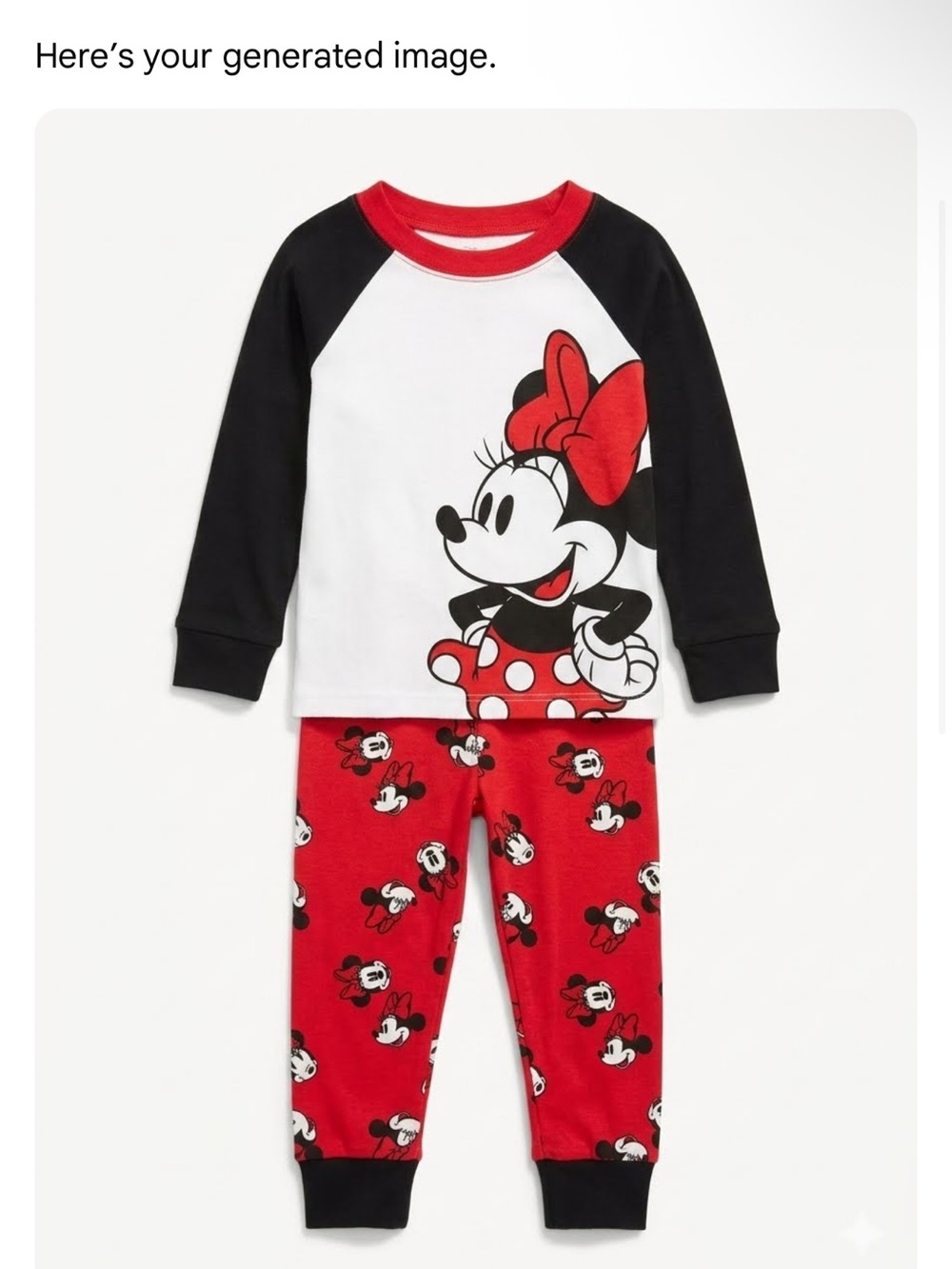Disney Minnie Mouse 2-piece Pajama Set(12-18mos)
